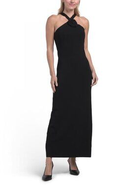 endless rose crossed halter neck tiered maxi dress Cross Halter Neck Tiered Maxi Dress